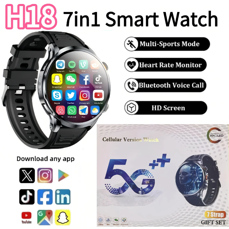 Smartwatch Headset - H18 New Android Smartwatch 4G LTE