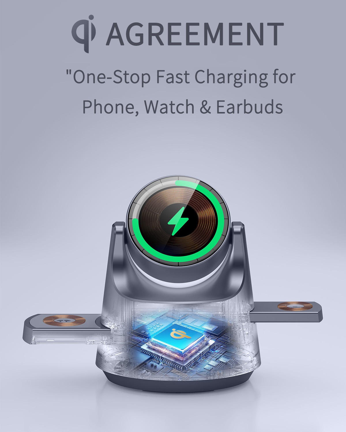 Smartwatch Headset - New 4 in 1 15W Wireless