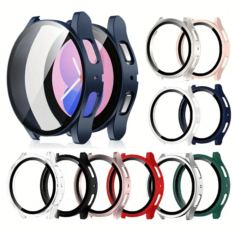 Accessories For Galaxy Watch 5 - PC Case+Tempered Glass for Samsung Galaxy