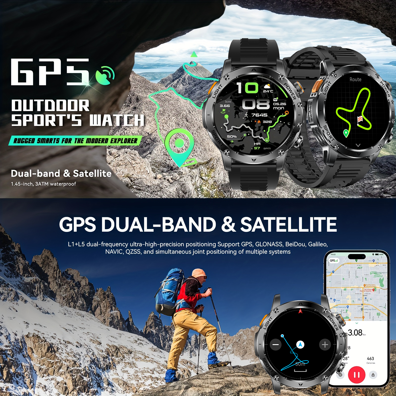 2025 New GPS Outdoor Sports Sm - Smartwatch Nexus incelemesi ve fiyatı