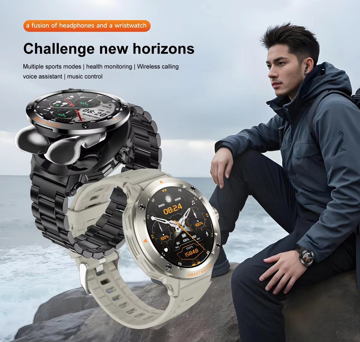NFC Smart Watch Wireless Earph - Smartwatch Headset incelemesi ve fiyatı