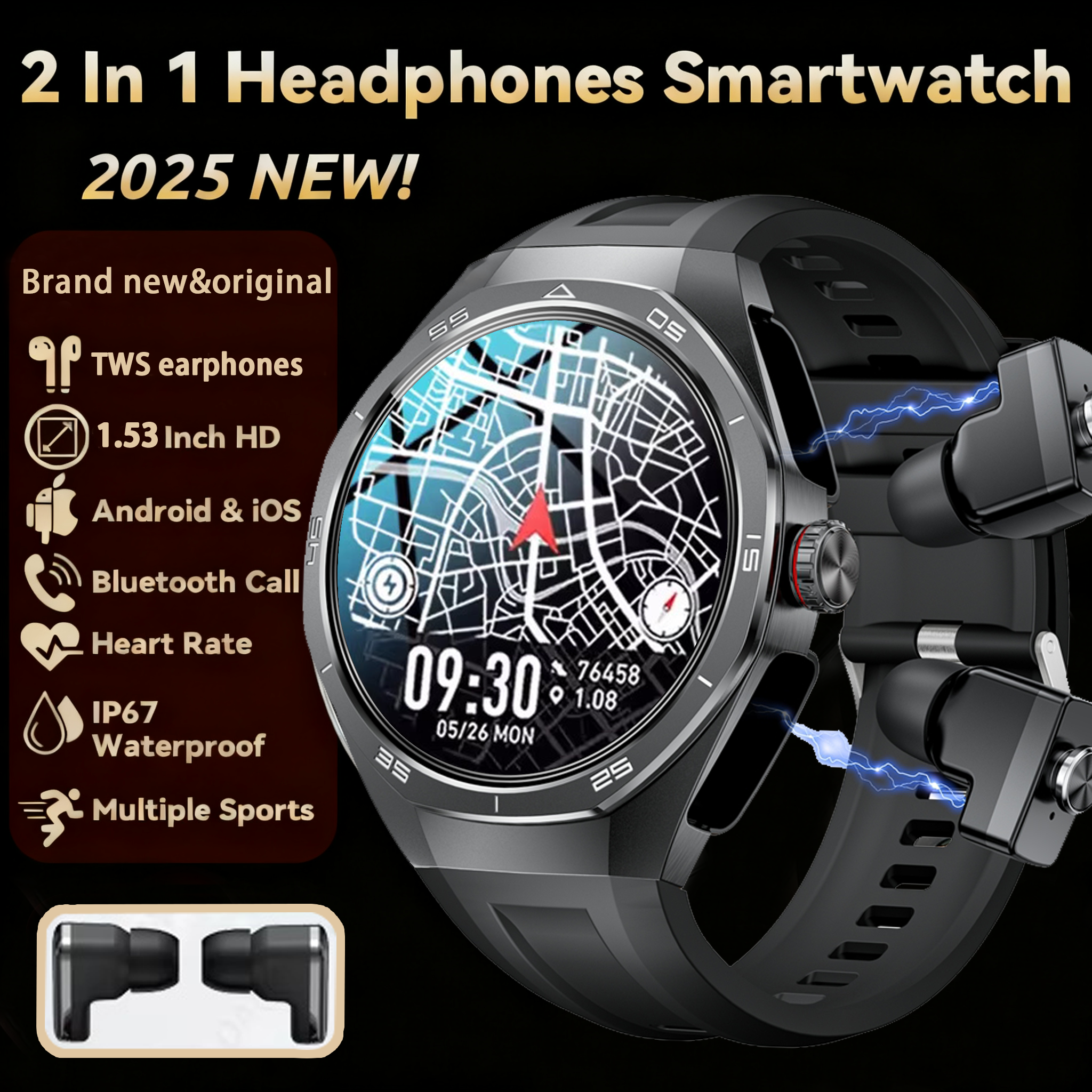 NFC Headset Smart Watch 2 in 1 - Smartwatch Headset incelemesi ve fiyatı