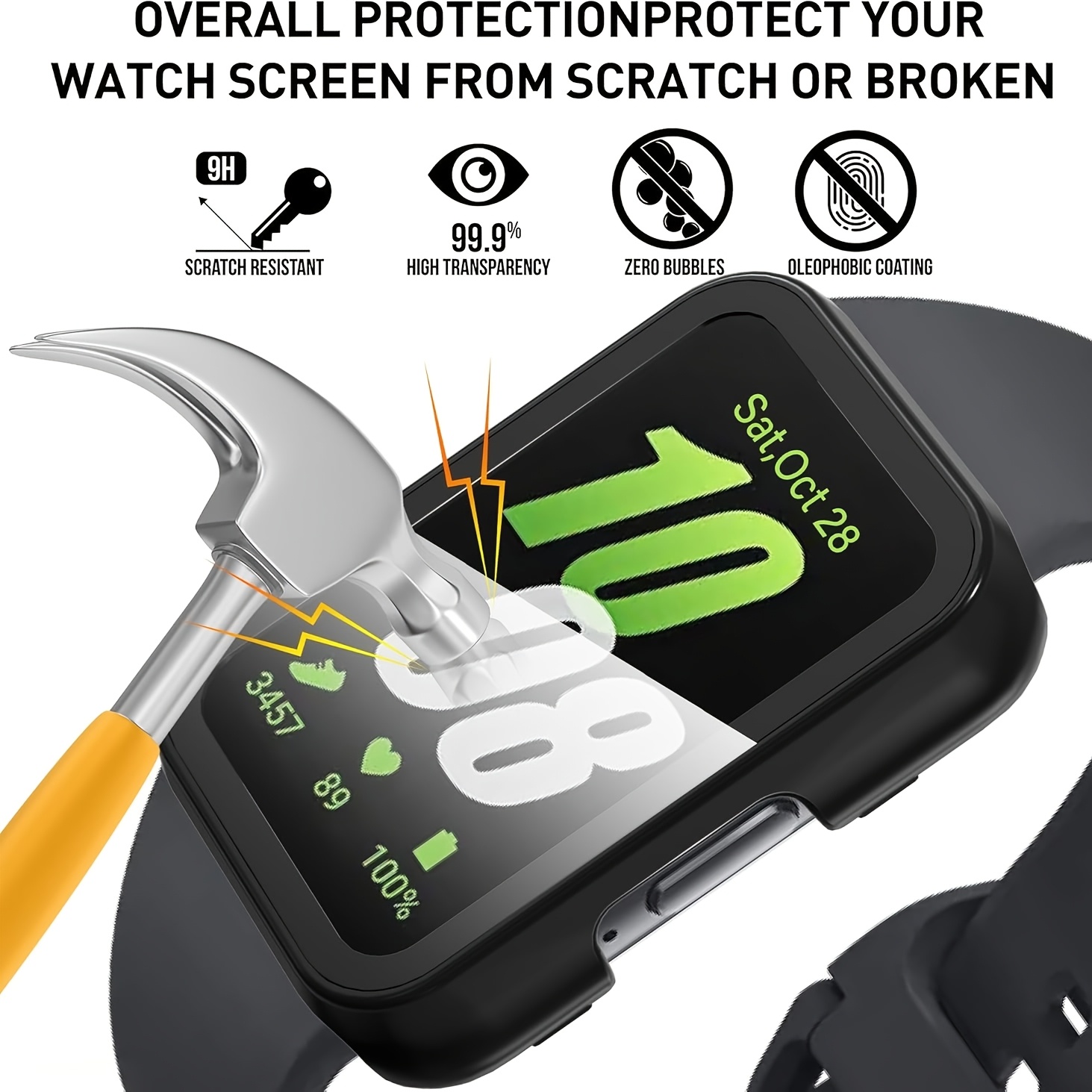 Glass+Case for Samsung Galaxy  - Samsung Smartwatch Accessories incelemesi ve fiyatı