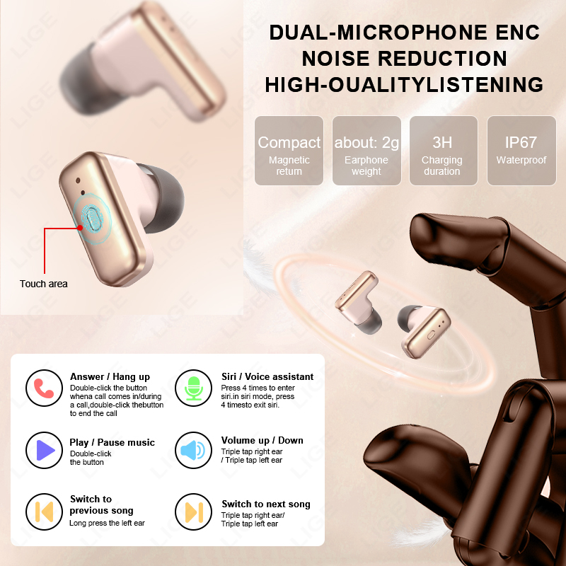 LIGE 2 In 1 TWS Headset Smart  - Smartwatch Headset incelemesi ve fiyatı
