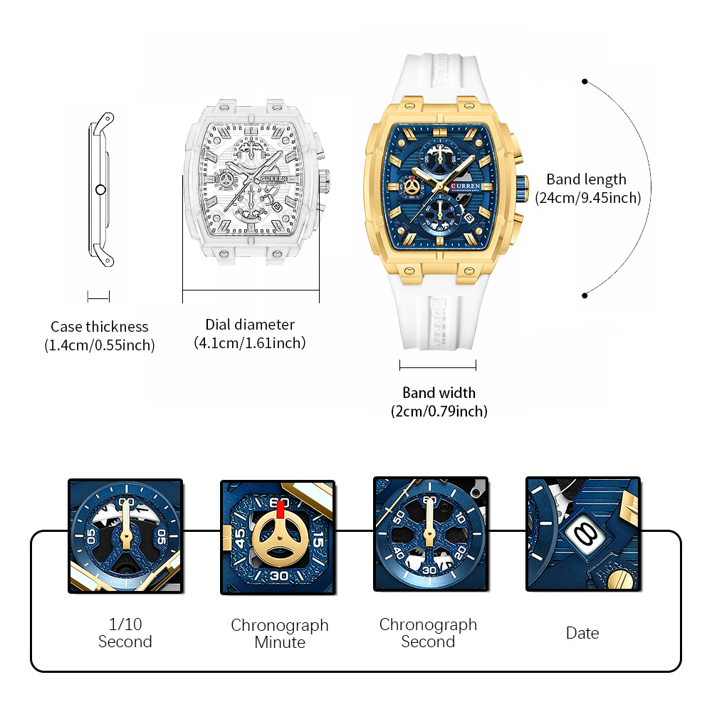 CURREN Luxury Vintage Watch fo - Accessories With Watch incelemesi ve fiyatı