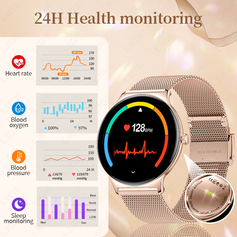 LIGE New Ultra Thin Smart Watc - Smartwatch Custom incelemesi ve fiyatı
