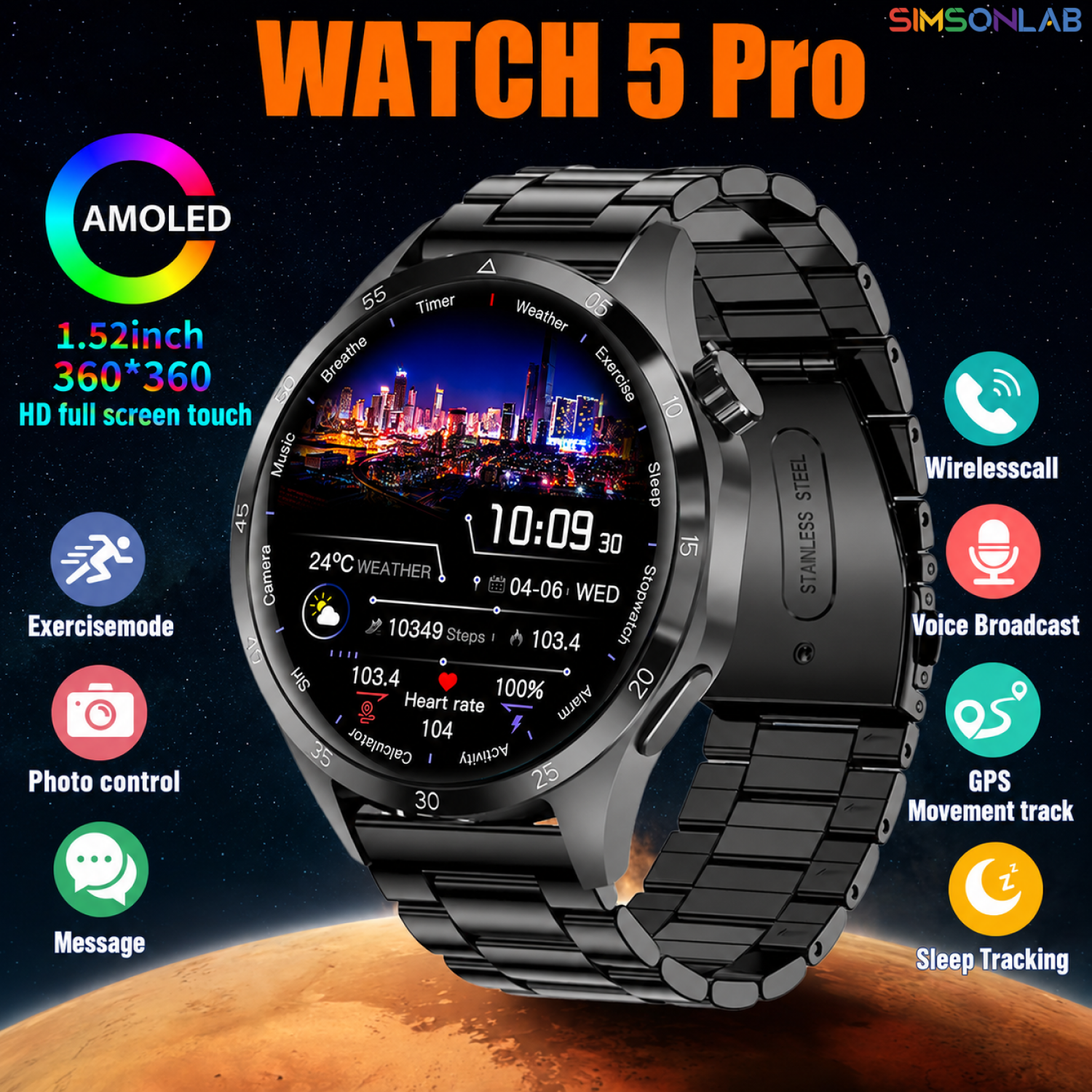 2026 Watch 5 Pro GPS Track Com - Smartwatch Custom incelemesi ve fiyatı