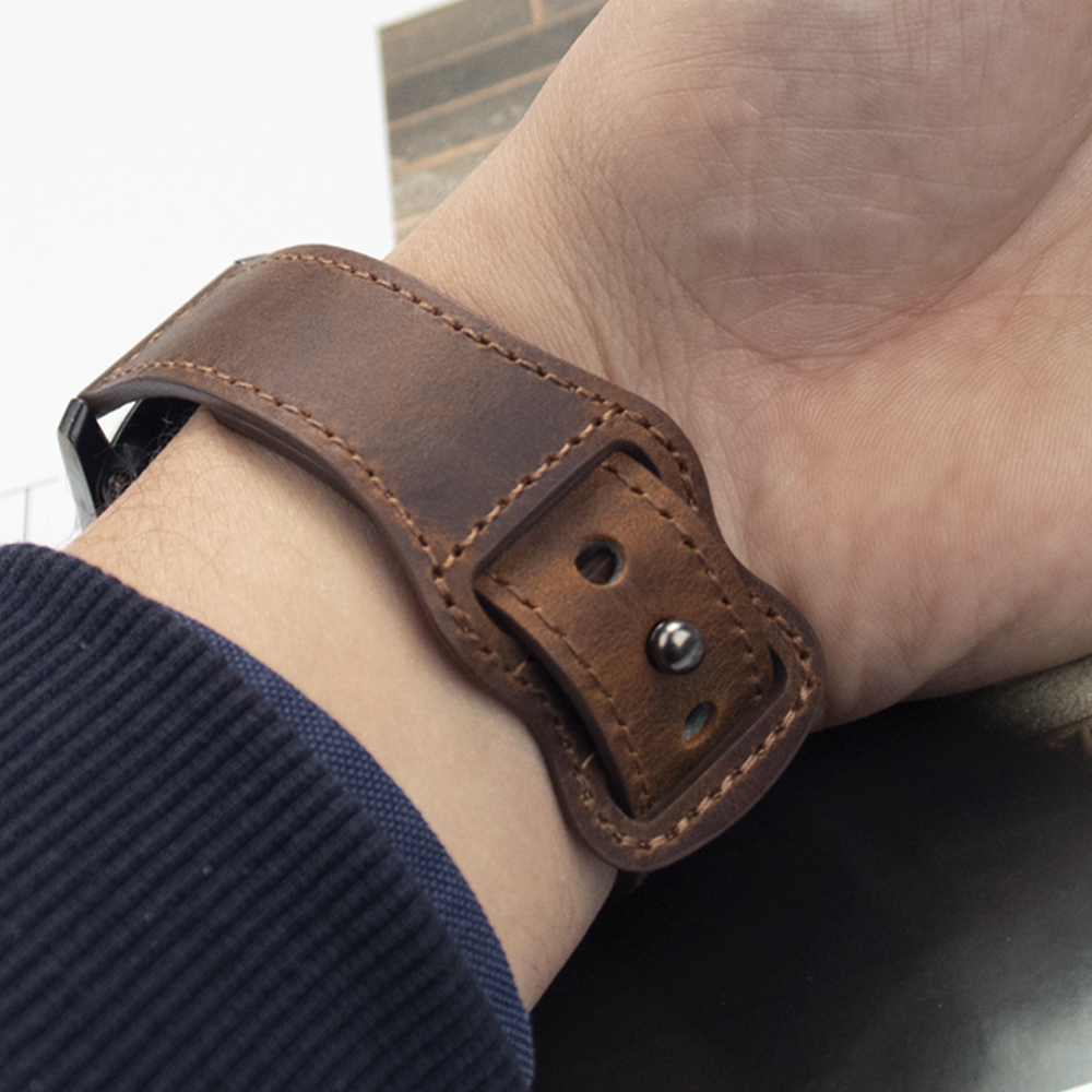 20mm 22mm Genuine Leather Watc - Smartwatch Accessories Shop incelemesi ve fiyatı