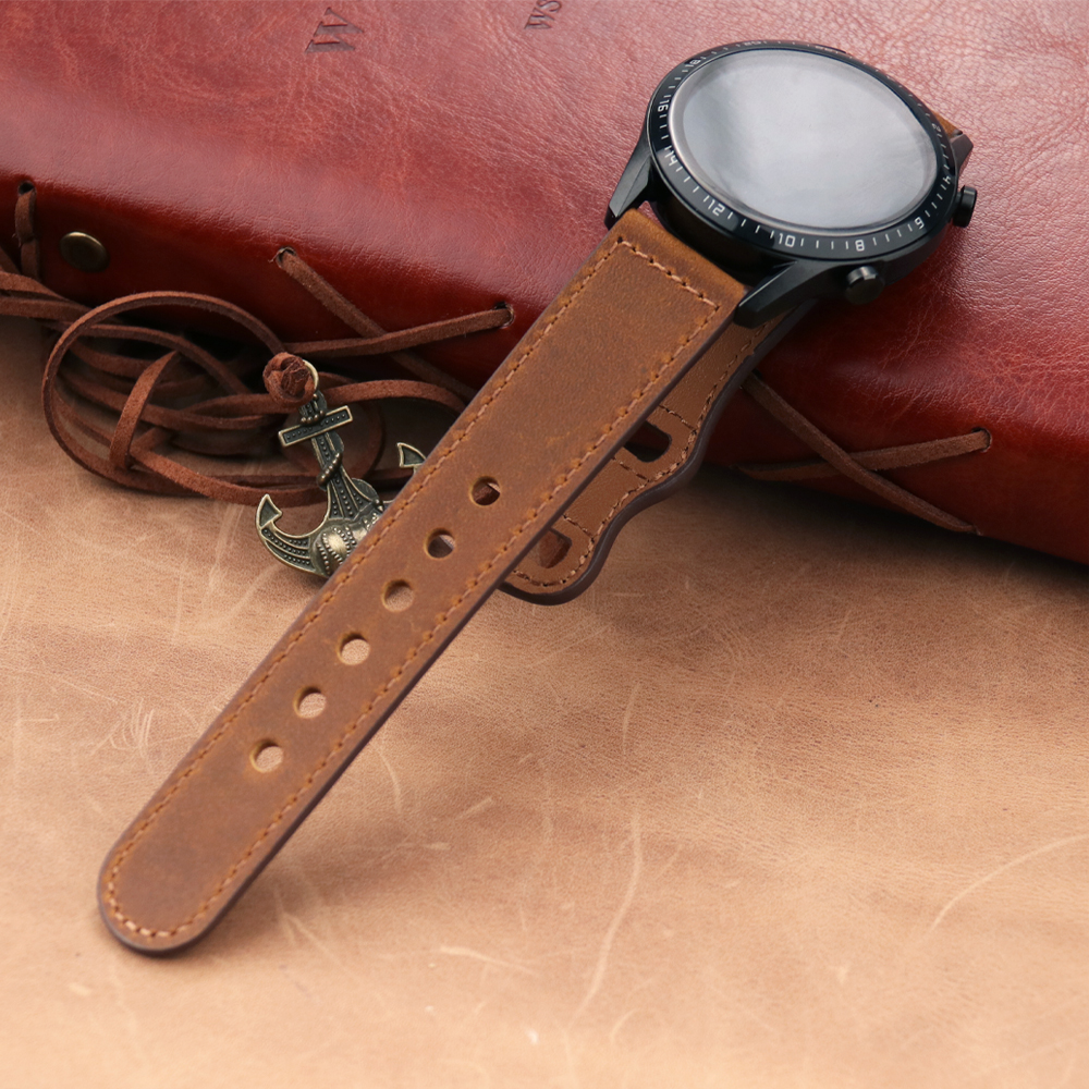 22mm Band Genuine Leather Watc - Smartwatch Accessories Shop incelemesi ve fiyatı