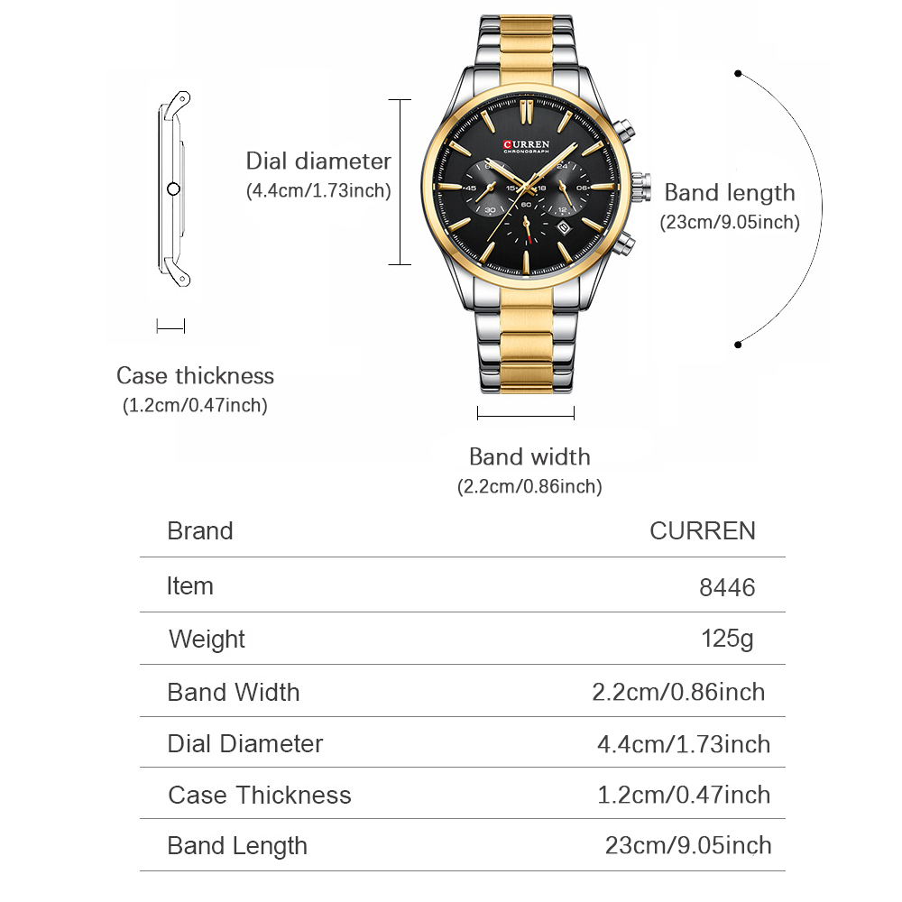 CURREN Casual Quartz Chrono Sp - Accessories With Watch incelemesi ve fiyatı