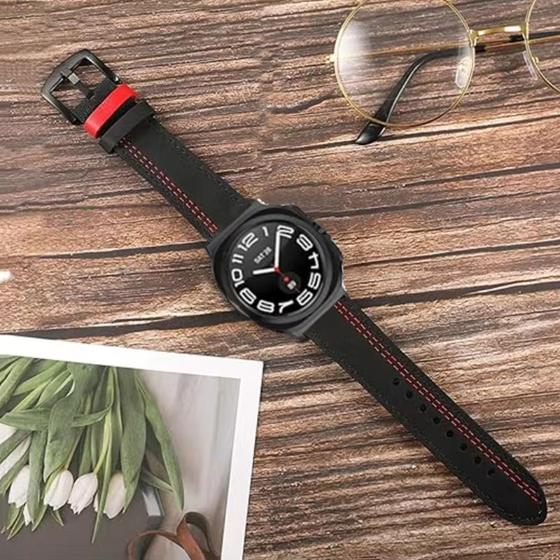 No Gaps Leather Band For Samsu - Samsung Smartwatch Ultra Accessories incelemesi ve fiyatı