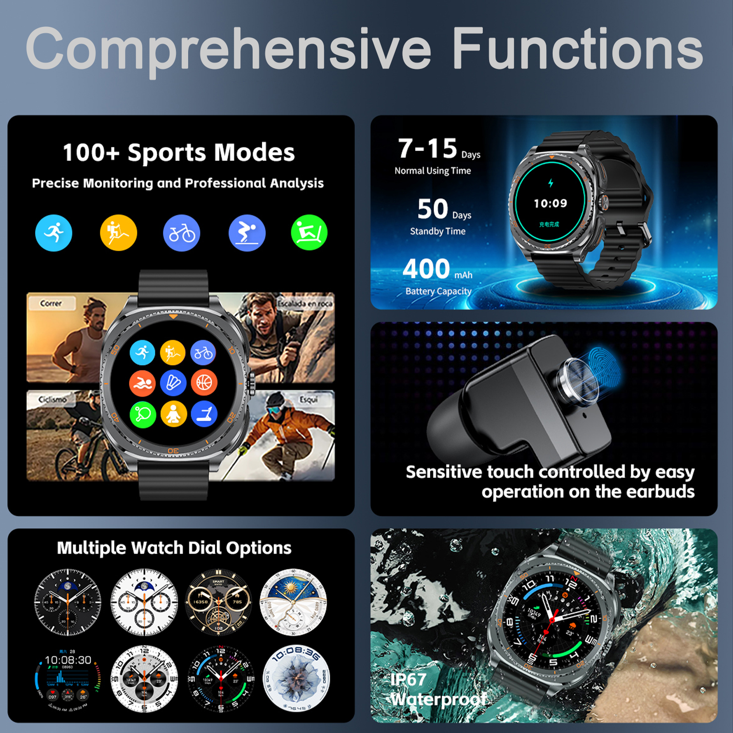 TWS 2in 1 Smart Watch with Hea - Smartwatch Headset incelemesi ve fiyatı