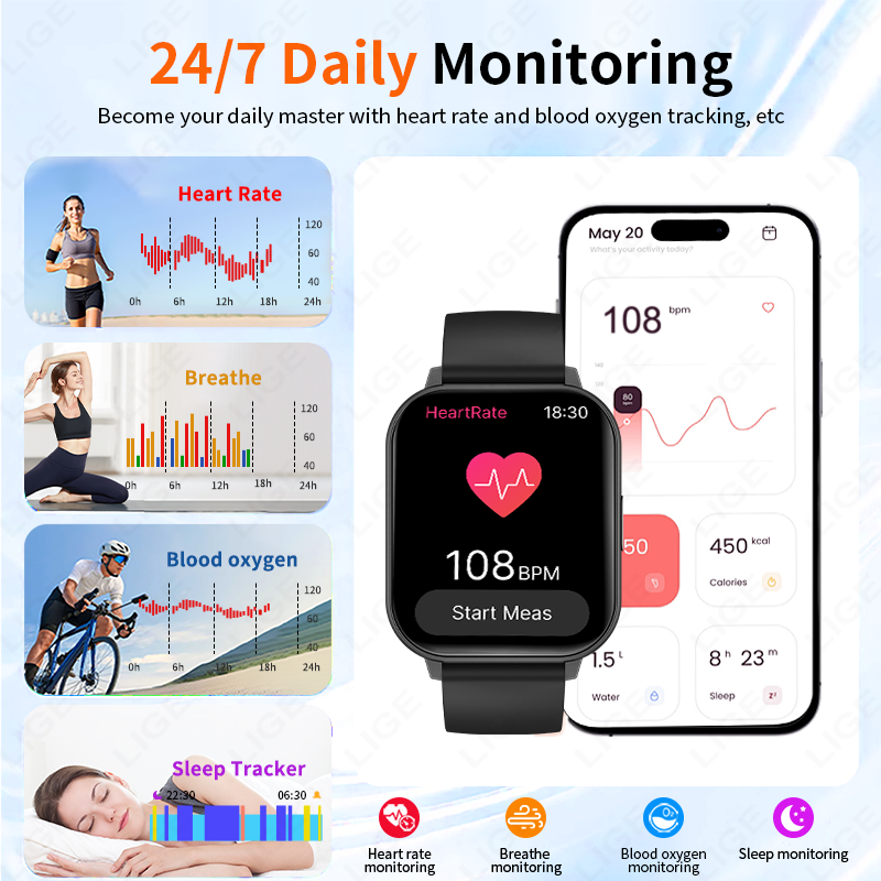 New Smart Watch Men Full Touch - Smartwatch Custom incelemesi ve fiyatı