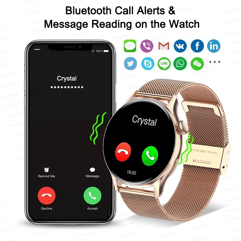 Women Smartwatch NFC AMOLED Sc - Smartwatch Custom incelemesi ve fiyatı