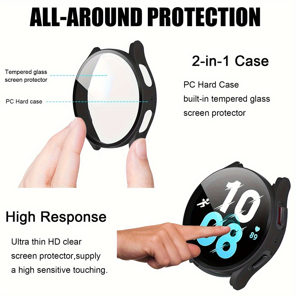 PC Case for Samsung Galaxy Wat - Accessories For Galaxy Watch 5 incelemesi ve fiyatı