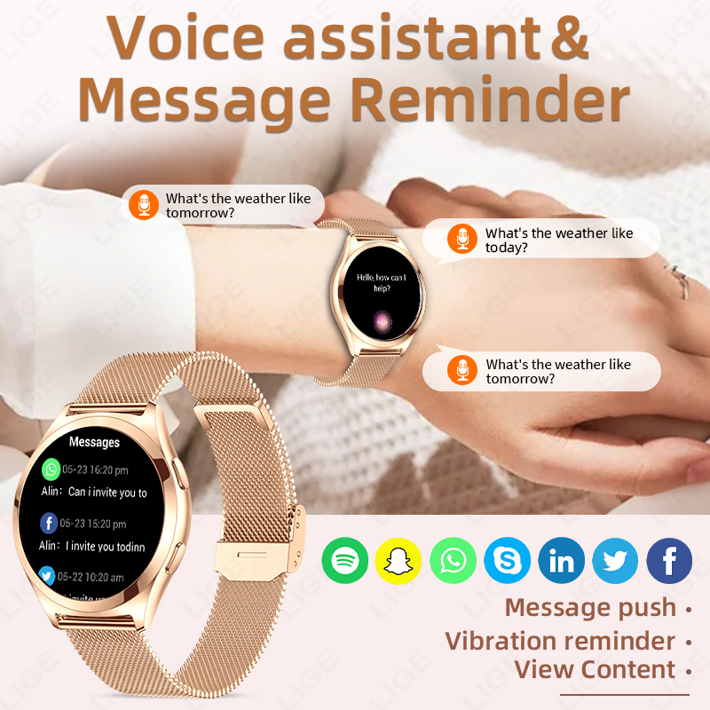 LIGE Luxury Smart Watch For Wo - Smartwatch Custom incelemesi ve fiyatı