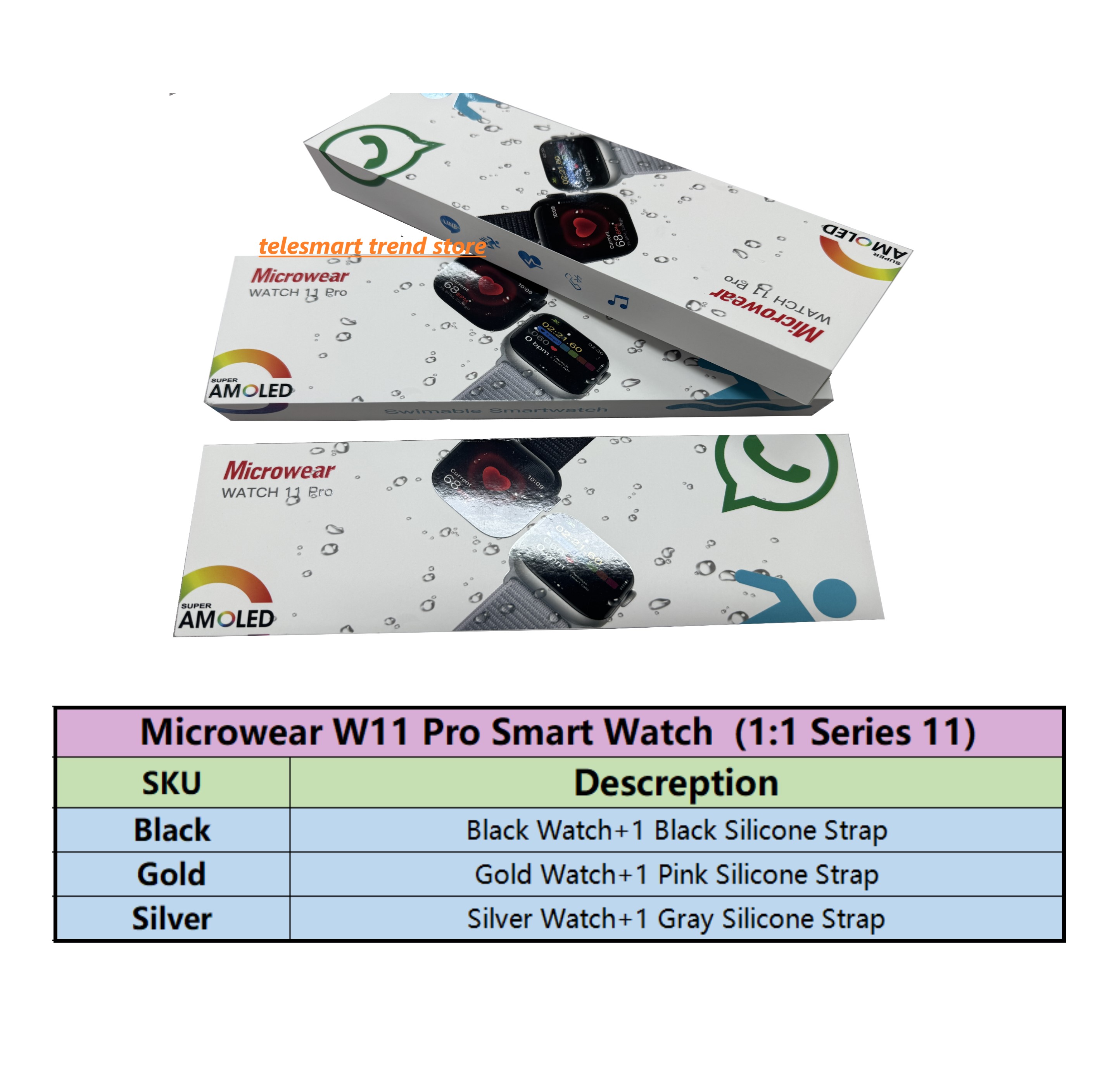 Latest W11 Pro Smart Watch S11 - Smartwatch M Active incelemesi ve fiyatı