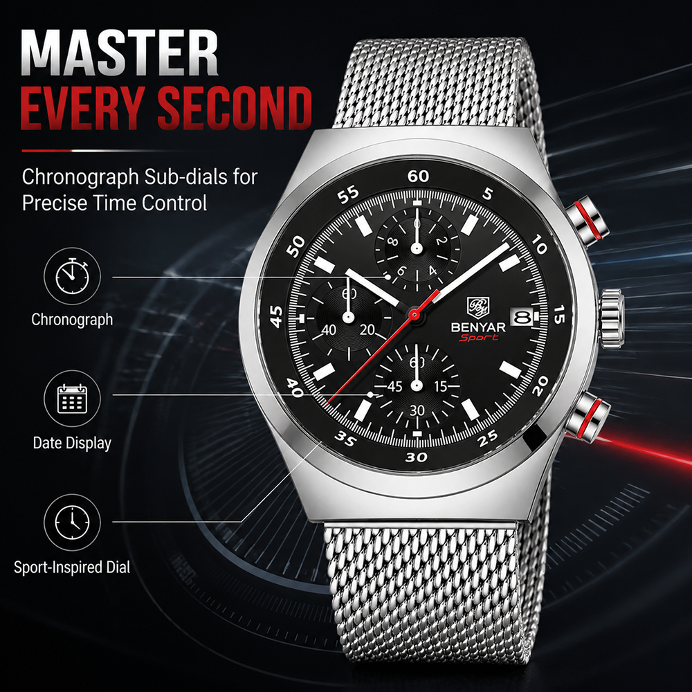 BENYAR Top Luxury Brand Men's  - Accessories With Watch incelemesi ve fiyatı